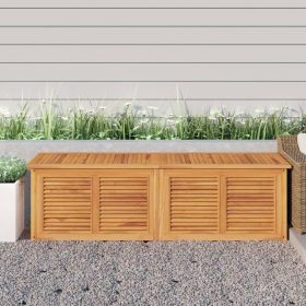 Garden Storage Box Warm Teak Solid teak wood, water-resistant PE bag